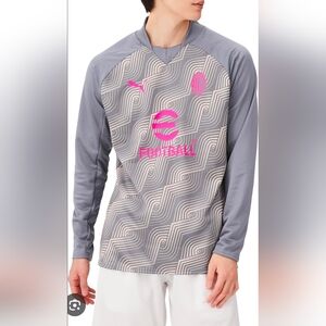 Puma 774025-02 Mens  ACM Prematch Soccer Sweat Top Gray Tile-Ravish Medium